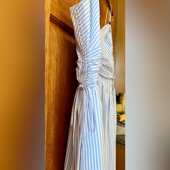 Express Light Blue & White Striped Maxi Dress with Pockets - Size Large - Picture 8 of 12